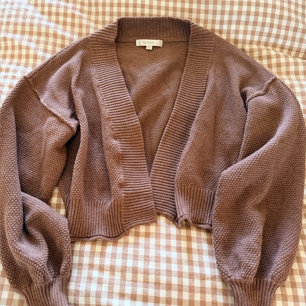 The Livvy Waffle Knit Cardigan by Flat White